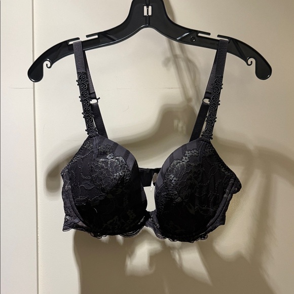 Simone Perele Elegant charcoal and black Lace Bra and panties set - Picture 1 of 10